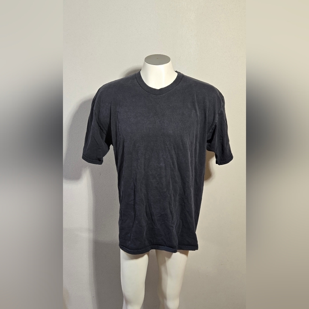 Vintage Lee Plain Black Tee‎ Men's Size XL